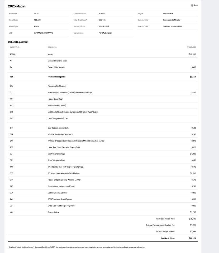 2025 Porsche Macan Pompano Beach FL