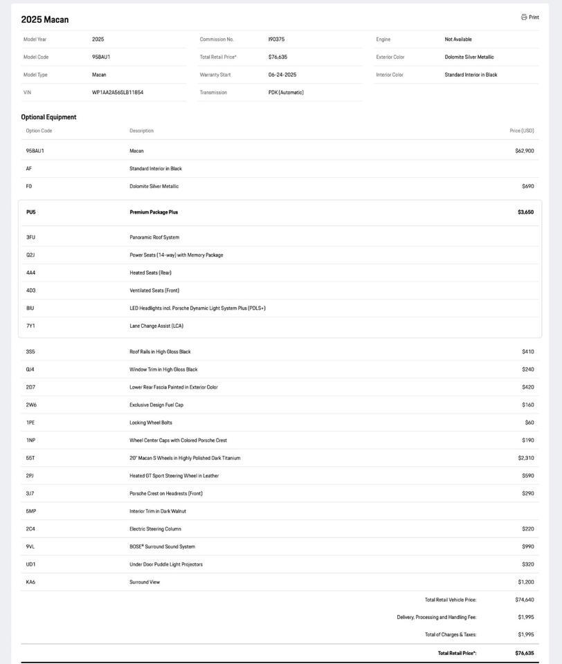 2025 Porsche Macan Pompano Beach FL