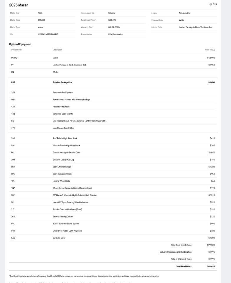 2025 Porsche Macan Pompano Beach FL