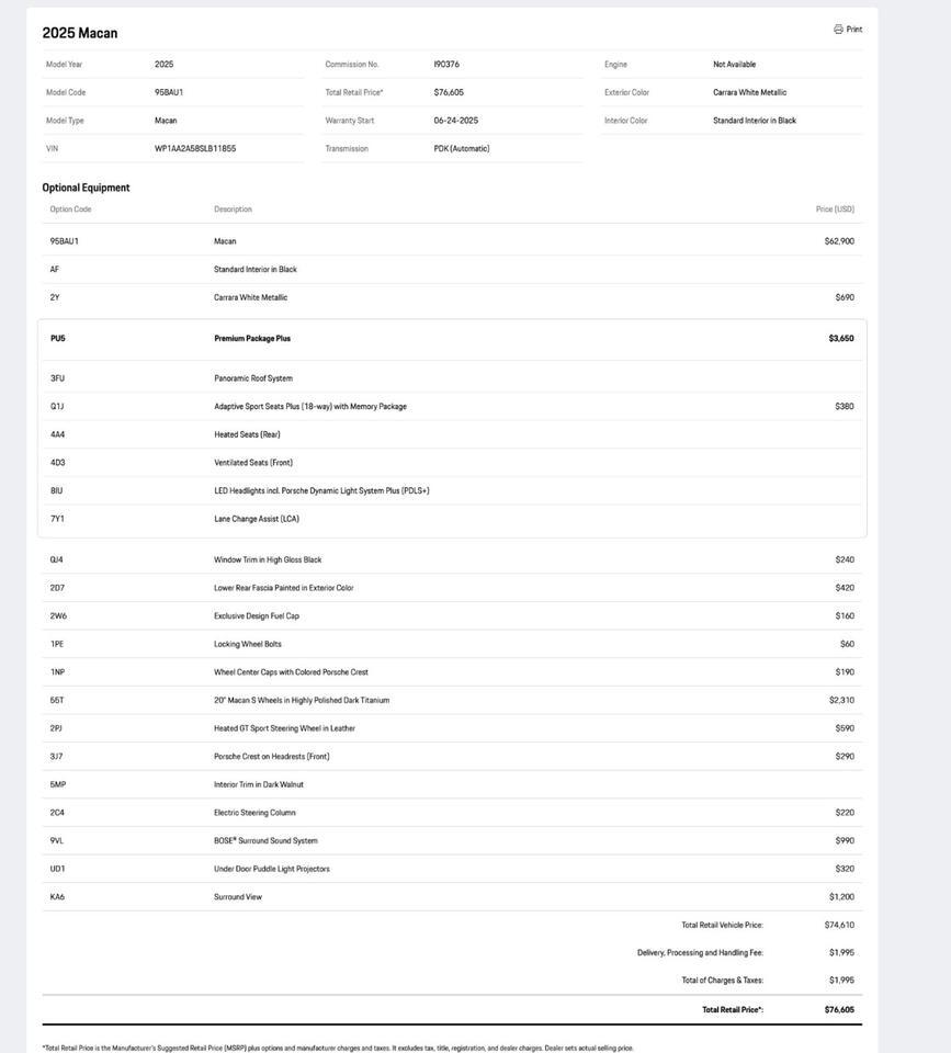 2025 Porsche Macan Pompano Beach FL