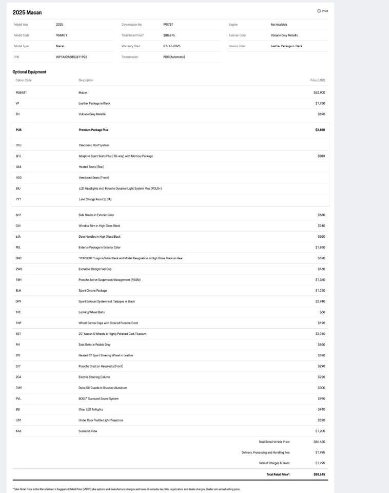 2025 Porsche Macan Pompano Beach FL