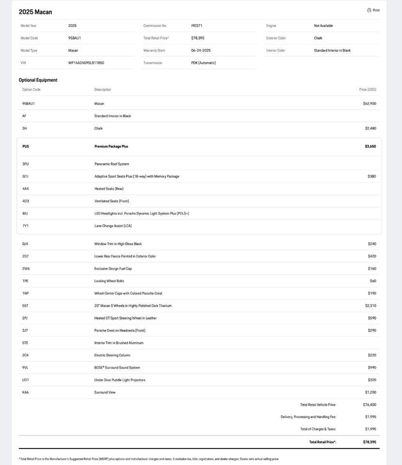 2025 Porsche Macan Pompano Beach FL