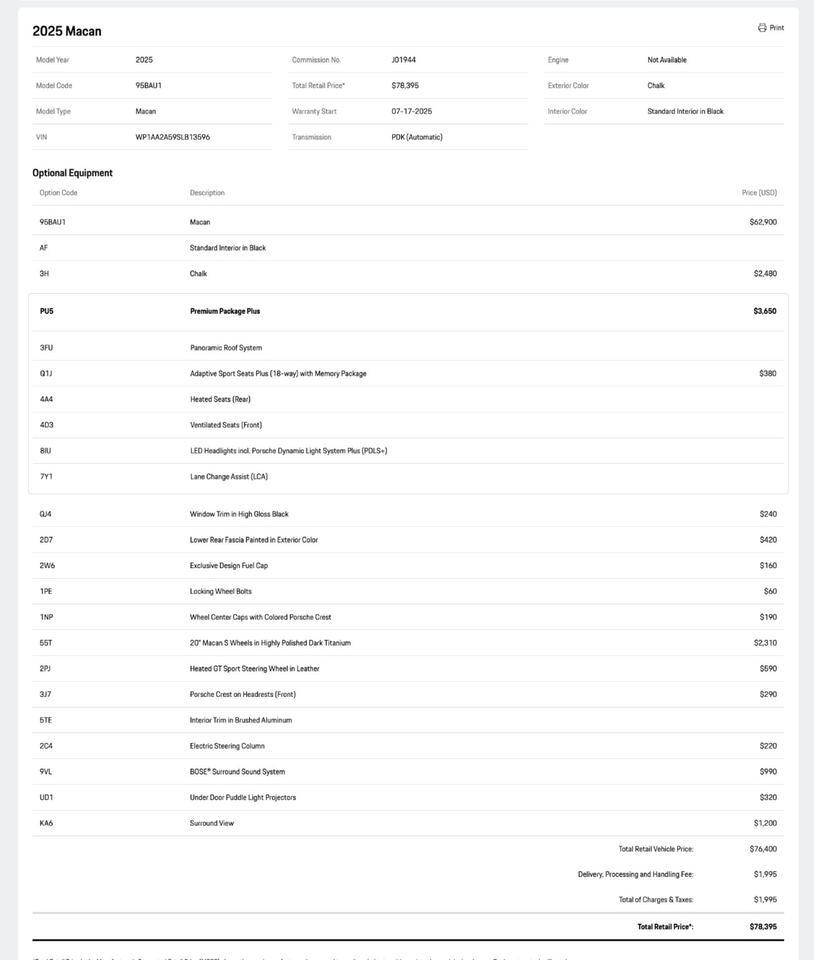 2025 Porsche Macan Pompano Beach FL