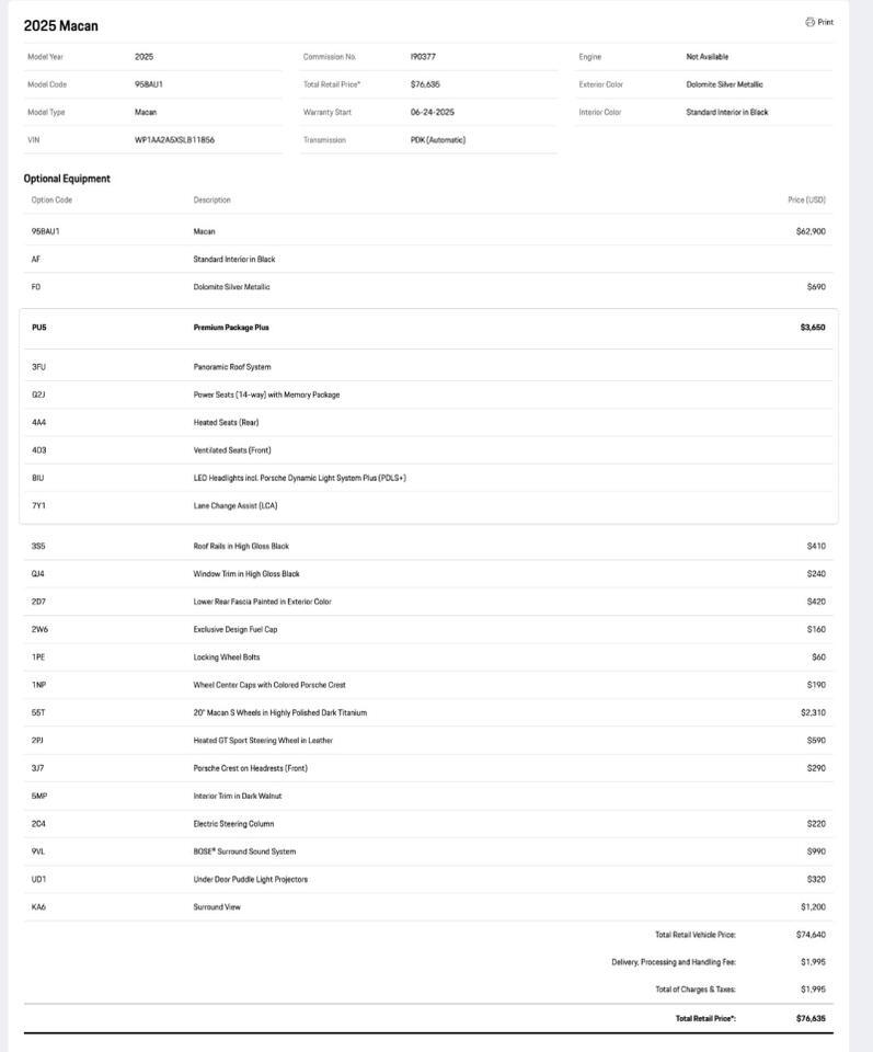 2025 Porsche Macan Pompano Beach FL