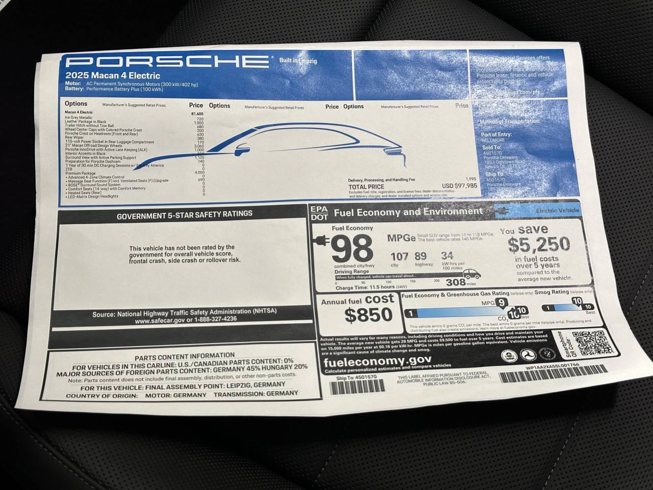 2025 Porsche Macan Electric 4 Newark DE