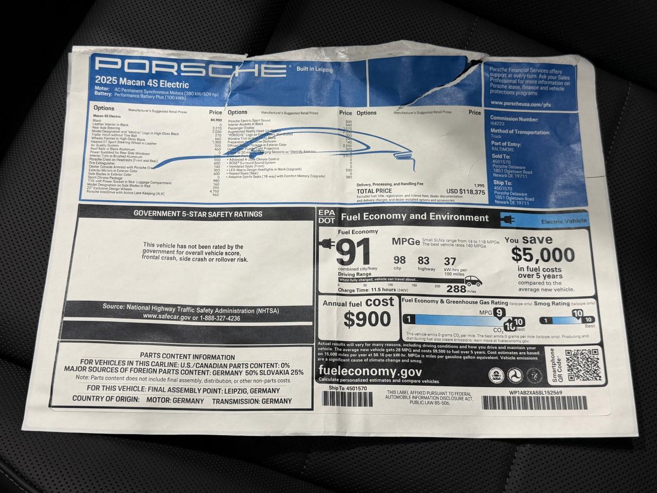 2025 Porsche Macan Electric 4S Newark DE