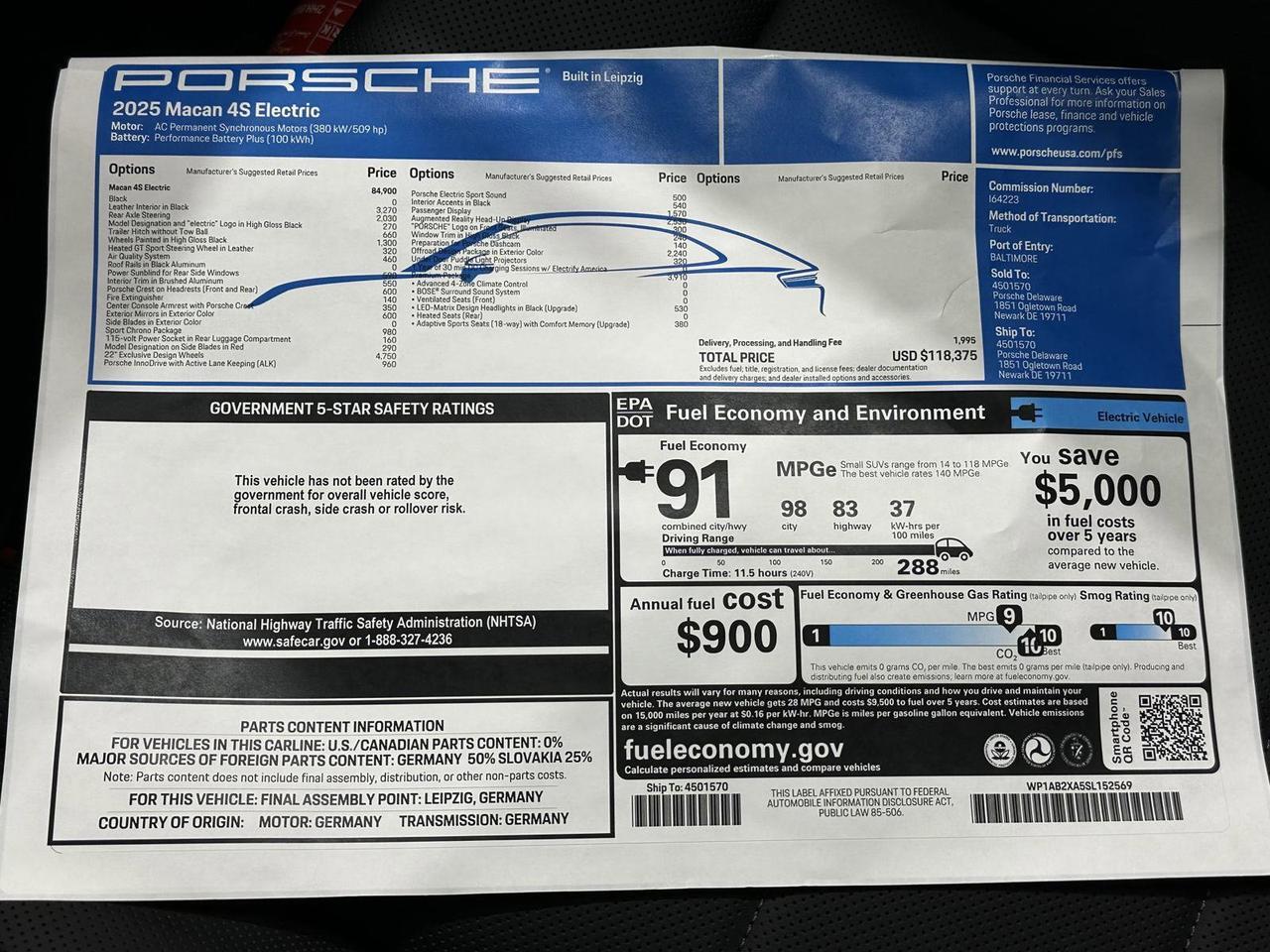2025 Porsche Macan Electric 4S Newark DE