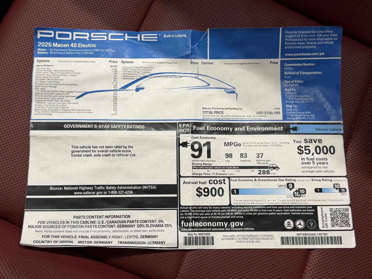 2025 Porsche Macan Electric 4S Newark DE