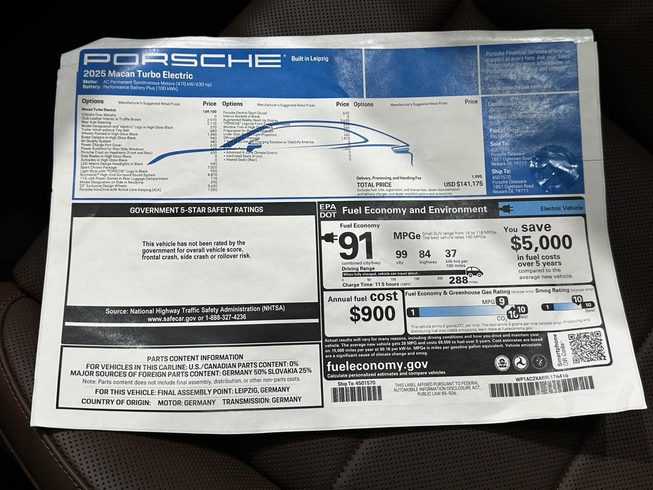2025 Porsche Macan Electric Turbo Newark DE