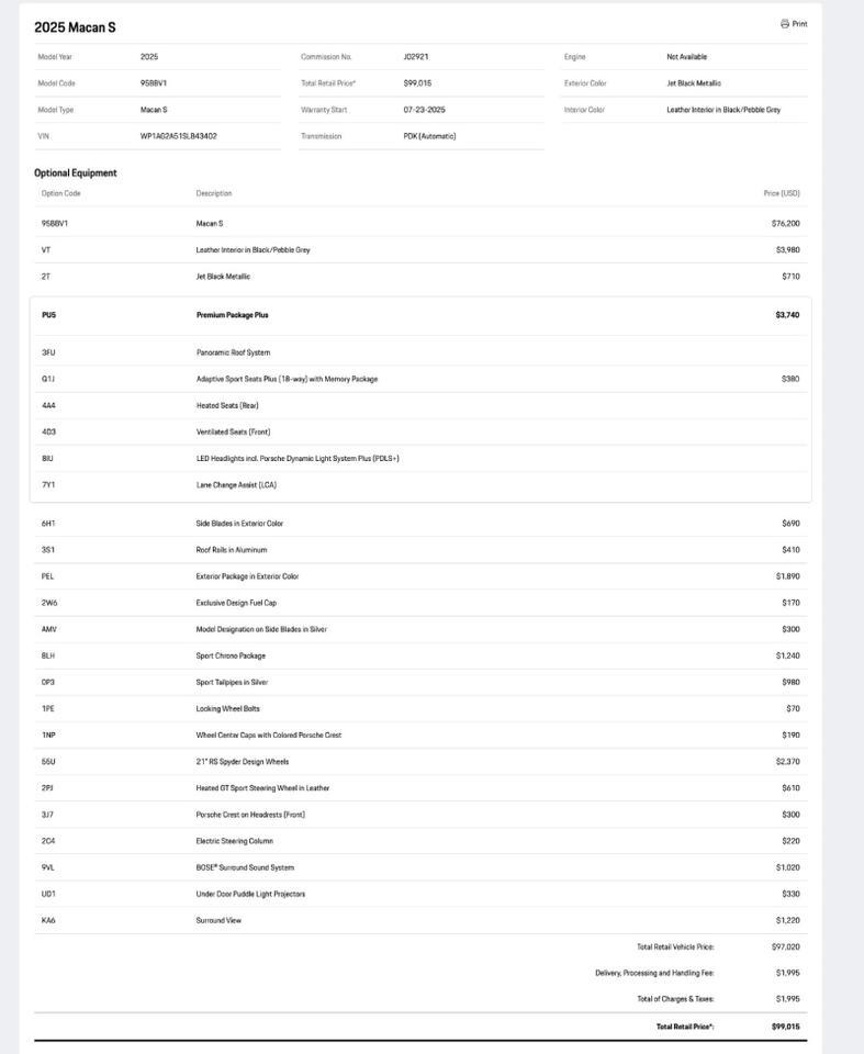 2025 Porsche Macan S Pompano Beach FL