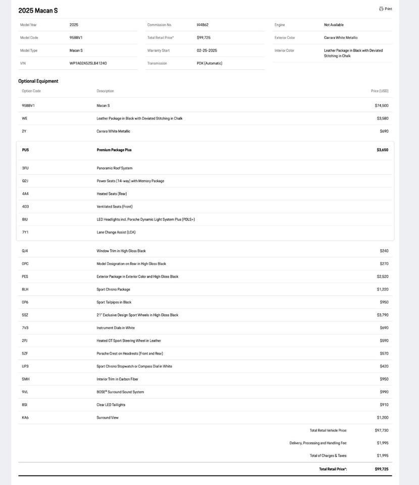 2025 Porsche Macan S Pompano Beach FL