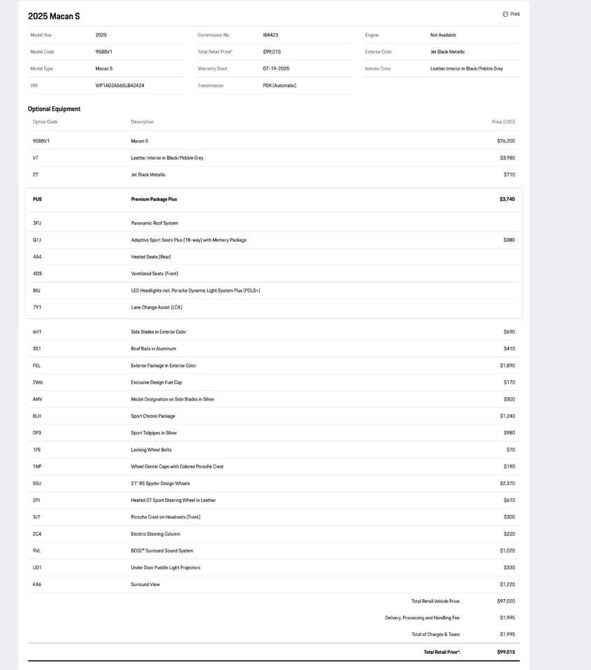 2025 Porsche Macan S Pompano Beach FL