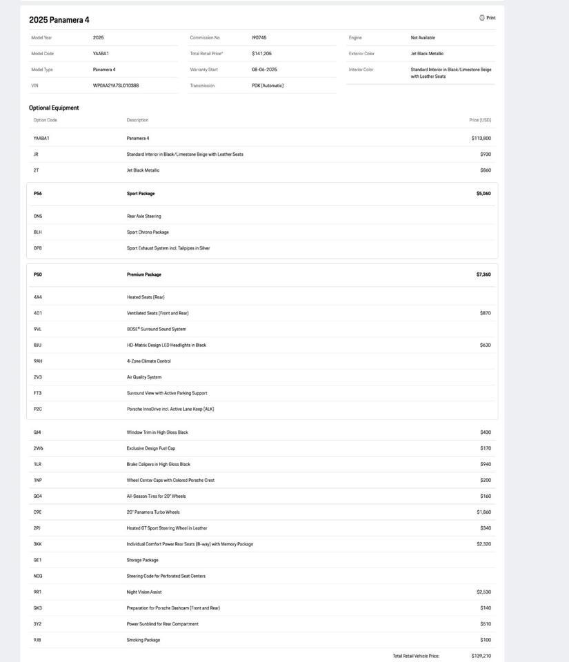 2025 Porsche Panamera Pompano Beach FL