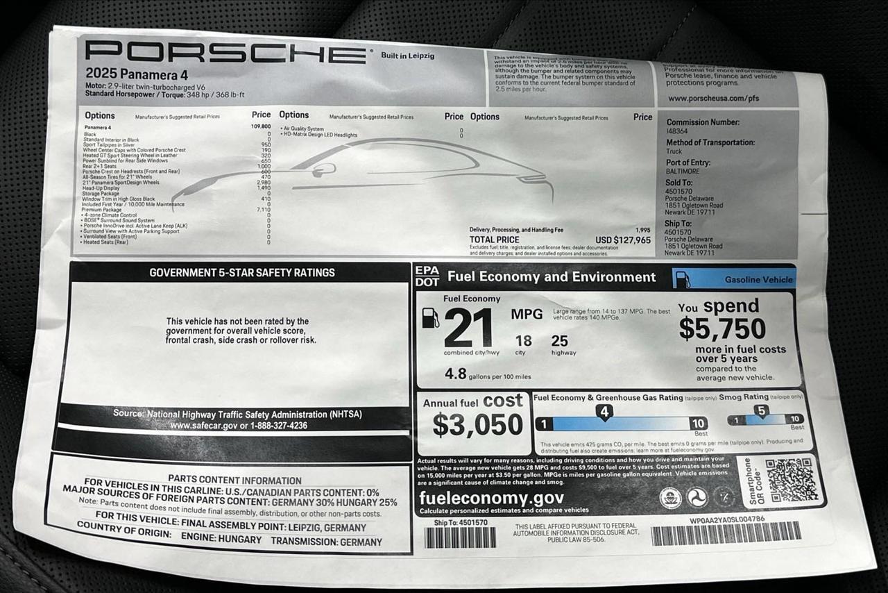 2025 Porsche Panamera 4 Newark DE