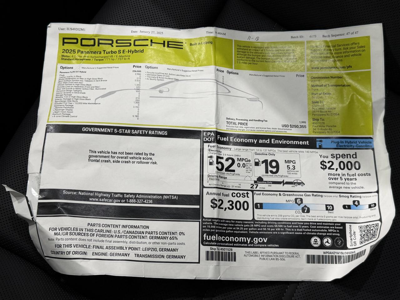 2025 Porsche Panamera Turbo S E-Hybrid Newark DE