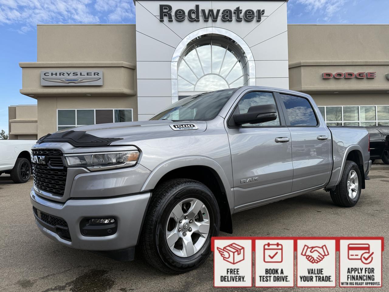 2025 Ram 1500 Big Horn Crew Cab 4x4 | Low KMs | Sport Appearance Pkg | Cloth Heated Seats | Remote Start