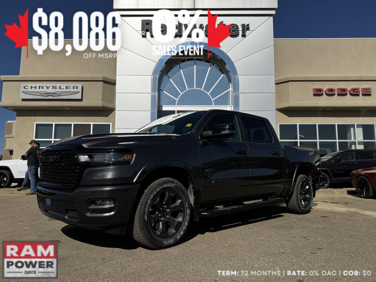 2025 Ram 1500 Big Horn Night Edition Crew Cab 4x4 | 3L Hurricane | Heated Seats | NAV | Alpine Audio
