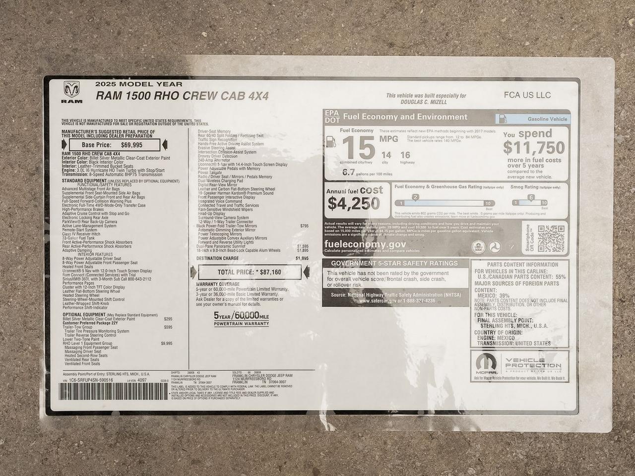 2025 Ram 1500 RHO Ft Lauderdale FL