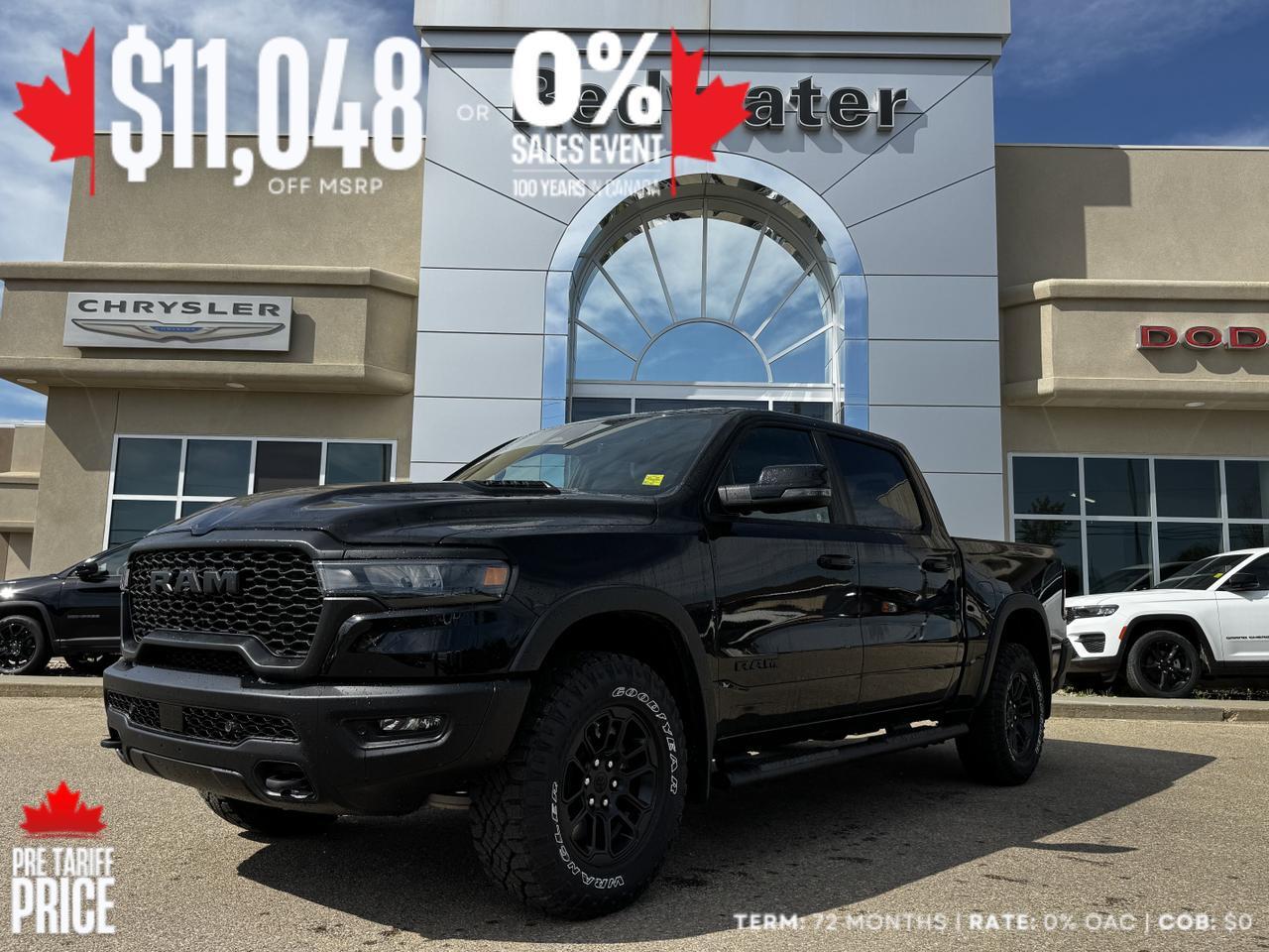 2025 Ram 1500 Rebel Crew Cab 4x4 | 3L Hurricane | Leather | Heated Vented Seats | Pano Sunroof | NAV