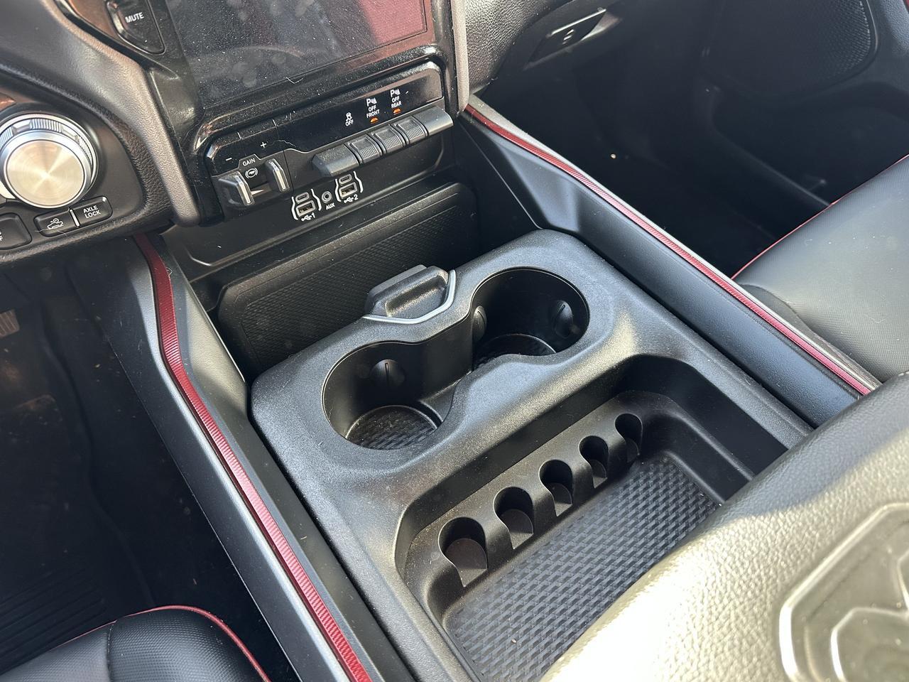 2025 Ram 1500 Rebel Crew Cab 4x4 | Low KMs | 3L Hurricane | Black w Red Inserts | 12IN Display | NAV Redwater AB