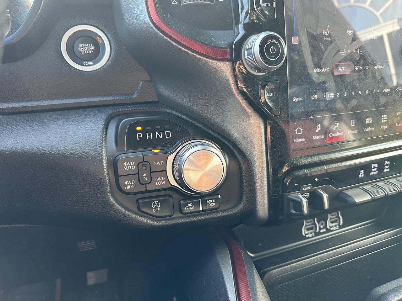 2025 Ram 1500 Rebel Crew Cab 4x4 | Low KMs | 3L Hurricane | Black w Red Inserts | 12IN Display | NAV Redwater AB