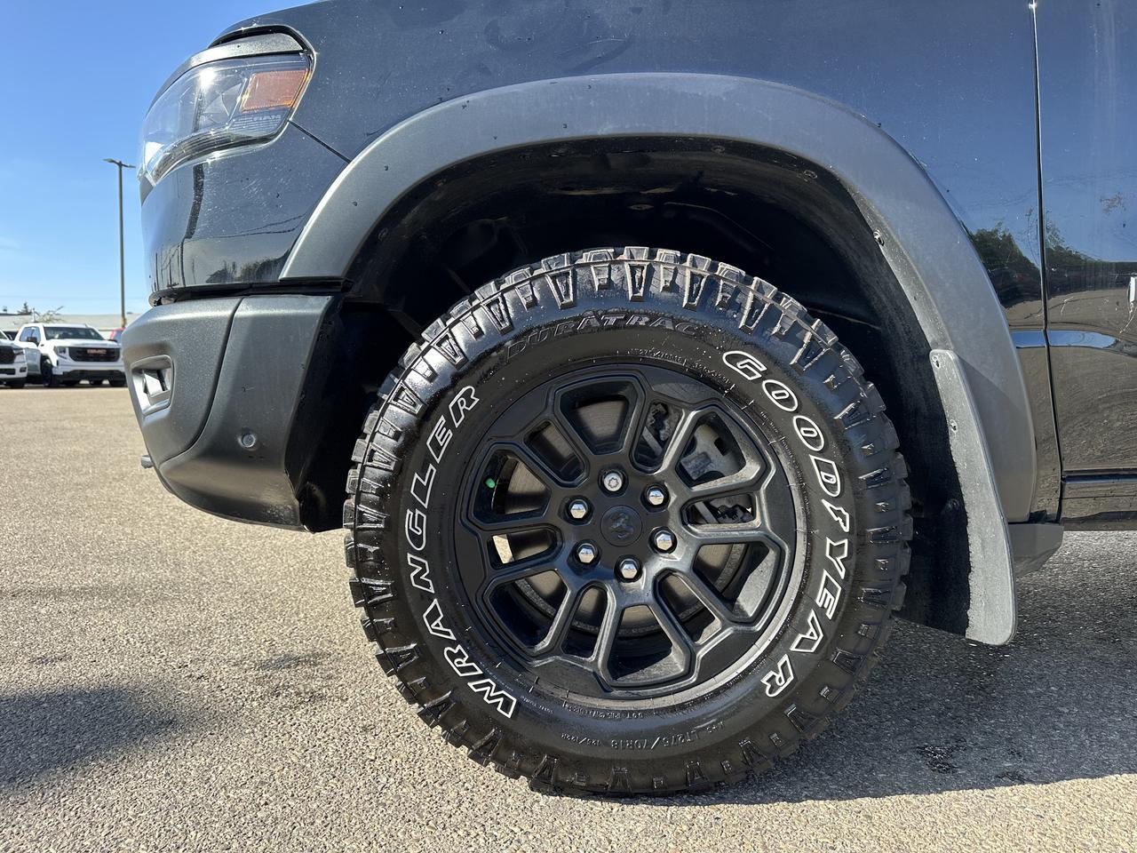 2025 Ram 1500 Rebel Crew Cab 4x4 | Low KMs | 3L Hurricane | Black w Red Inserts | 12IN Display | NAV Redwater AB