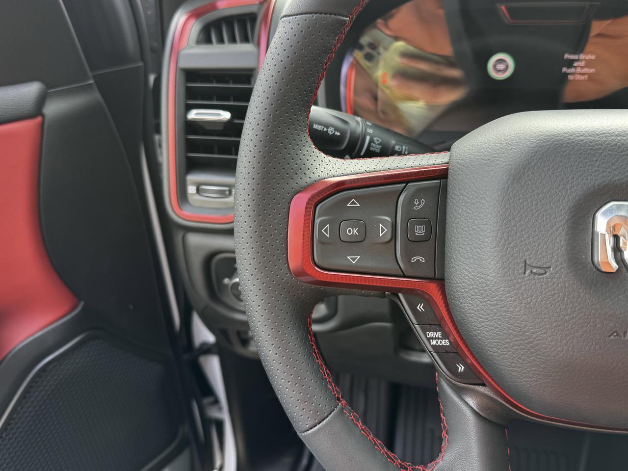 2025 Ram 1500 Rebel Crew Cab 4x4 | MILK MAN |  Rig Ready Ram | 3L Hurricane | Cloth Vinyl | Red Inserts Redwater AB