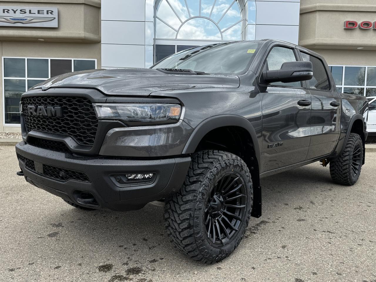 2025 Ram 1500 Rebel Crew Cab 4x4 | Rig Ready RAM LIFTED | 3L Hurricane Twin Turbo | Heated Seats | Offroad Package Redwater AB