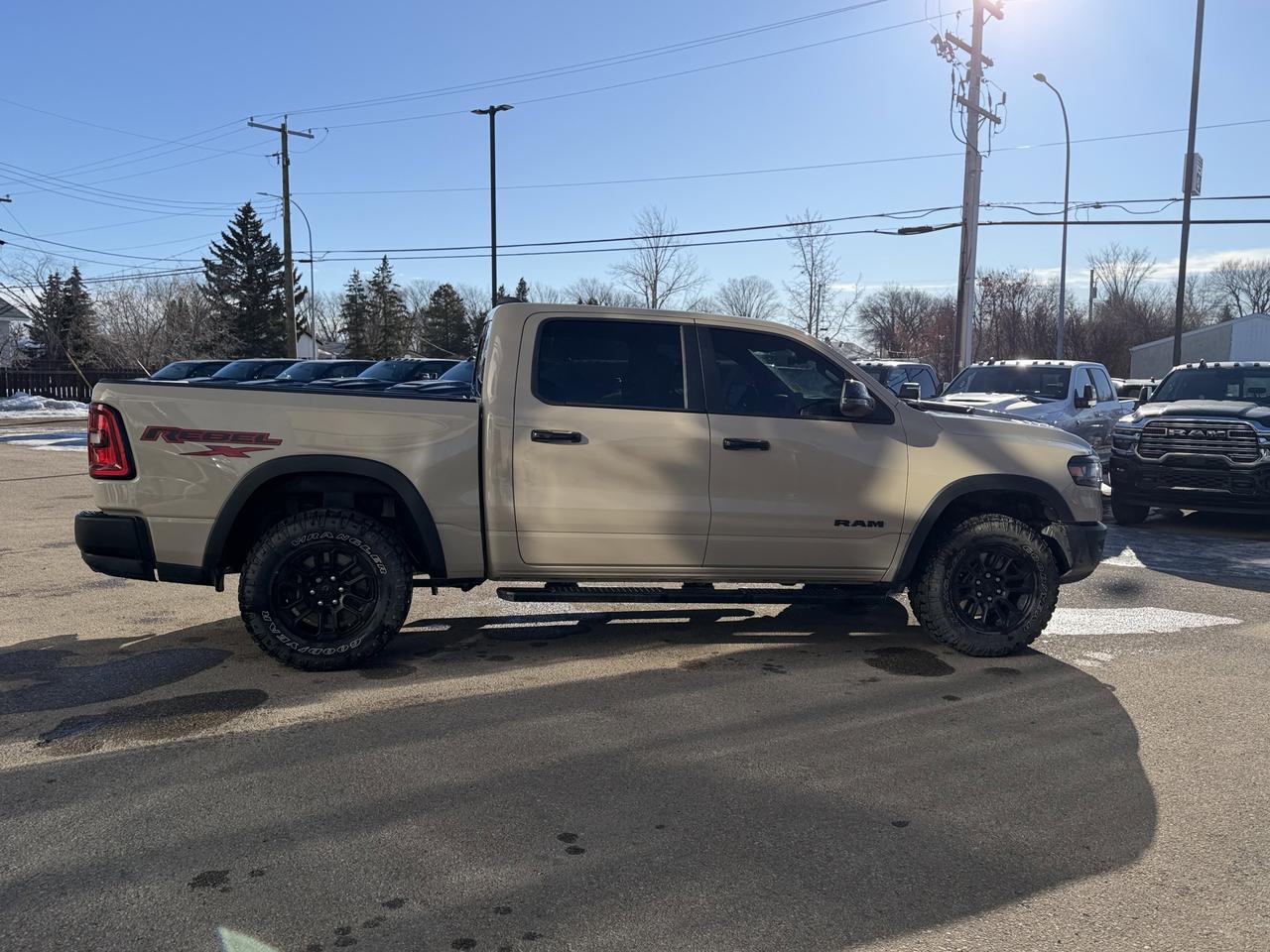 2025 Ram 1500 Rebel X Crew Cab 4x4 | Leather | Pano SunRoof | Level 2 Equip Pkg | Box Liner | Heated Seats | Nav Redwater AB