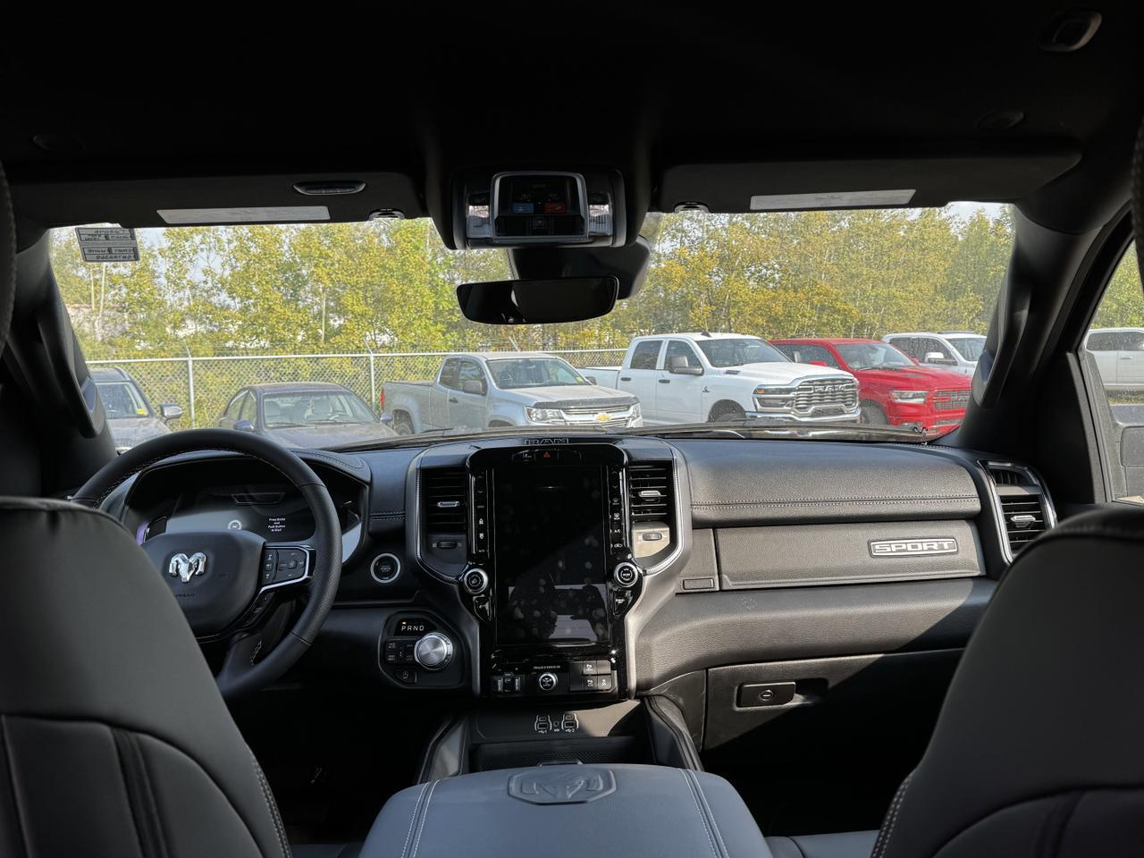 2025 Ram 1500 Sport Crew Cab 4x4 | 3L Hurricane | Rig Ready RAM Upgrades | Leather | Tonneau Cover Redwater AB