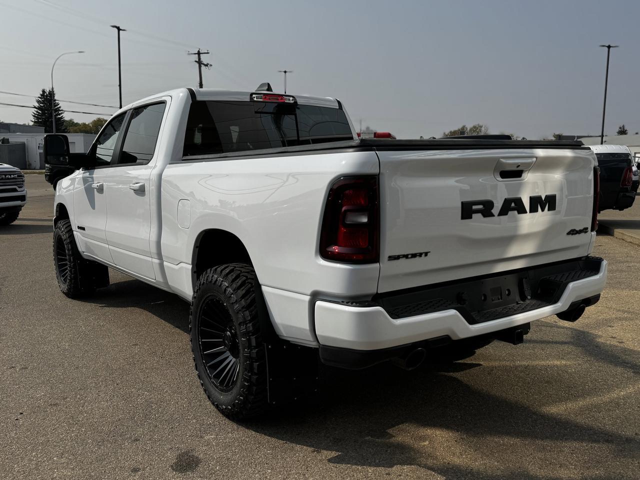 2025 Ram 1500 Sport Crew Cab 4x4 | 3L Hurricane | Rig Ready RAM Upgrades | Leather | Tonneau Cover Redwater AB