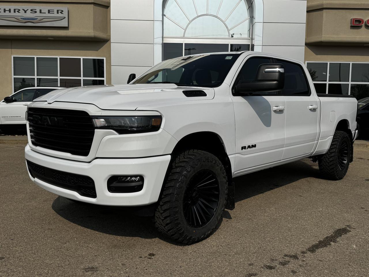 2025 Ram 1500 Sport Crew Cab 4x4 | 3L Hurricane | Rig Ready RAM Upgrades | Leather | Tonneau Cover Redwater AB