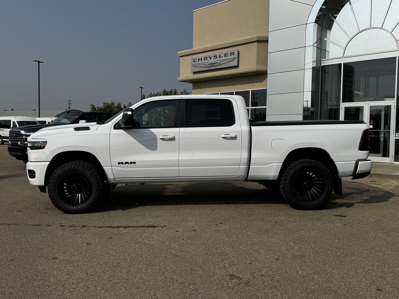 2025 Ram 1500 Sport Crew Cab 4x4 | 3L Hurricane | Rig Ready RAM Upgrades | Leather | Tonneau Cover Redwater AB