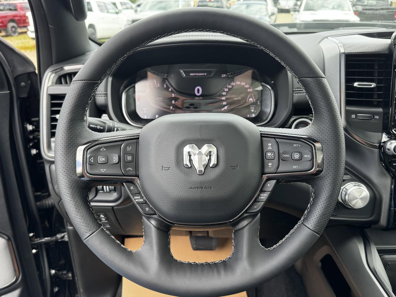 2025 Ram 1500 Sport Night Edition Crew Cab 4x4 | 3L Hurricane | Leather | Heated Vented Seats | NAV | Pano Sunroof Redwater AB