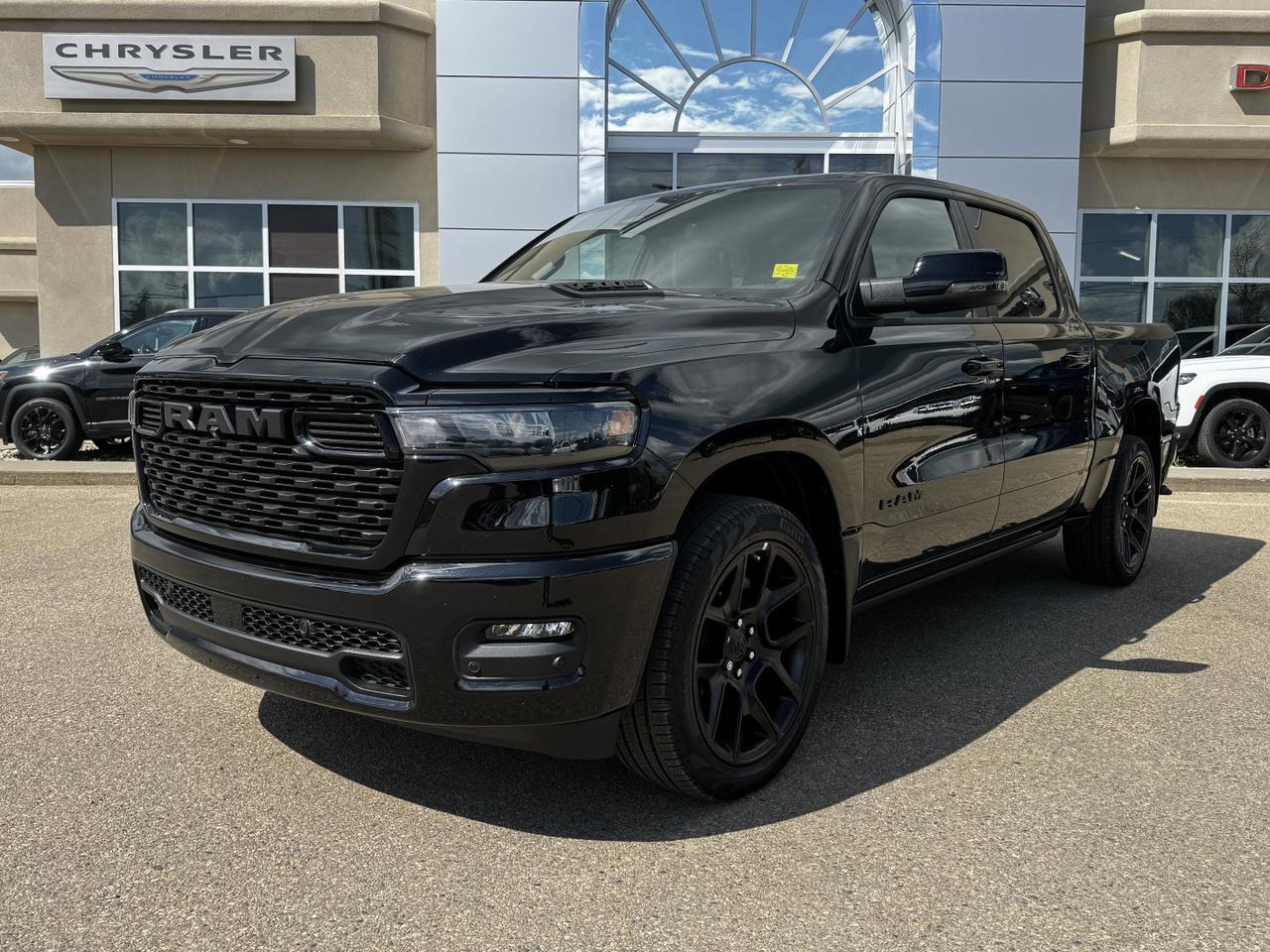 2025 Ram 1500 Sport Night Edition Crew Cab 4x4 | 3L Hurricane | Leather | Heated Vented Seats | NAV | Pano Sunroof Redwater AB