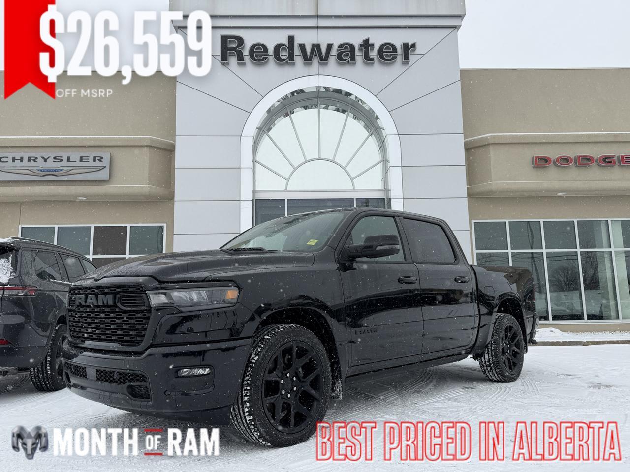 2025 Ram 1500 Sport Night Edition Crew Cab 4x4 | 3L Hurricane | Leather | Heated Vented Seats | Pano Sunroof | NAV