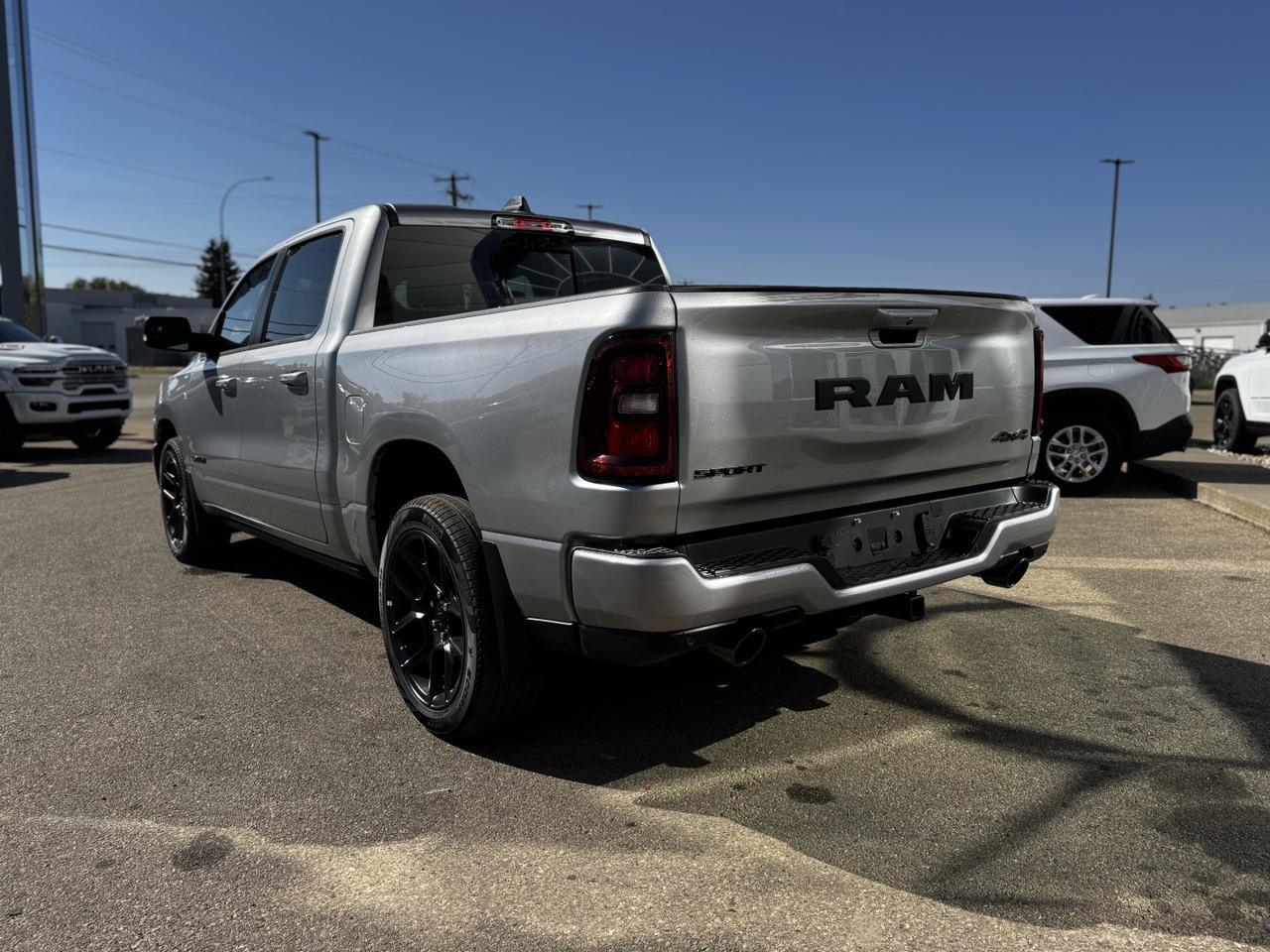 2025 Ram 1500 Sport Night Edition Crew Cab 4x4 | 3L Hurricane | Leather | Heated Vented Seats | Pano Sunroof Redwater AB