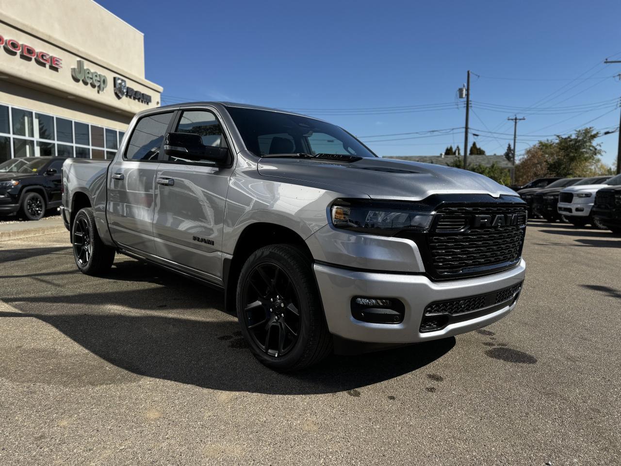 2025 Ram 1500 Sport Night Edition Crew Cab 4x4 | 3L Hurricane | Leather | Heated Vented Seats | Pano Sunroof Redwater AB