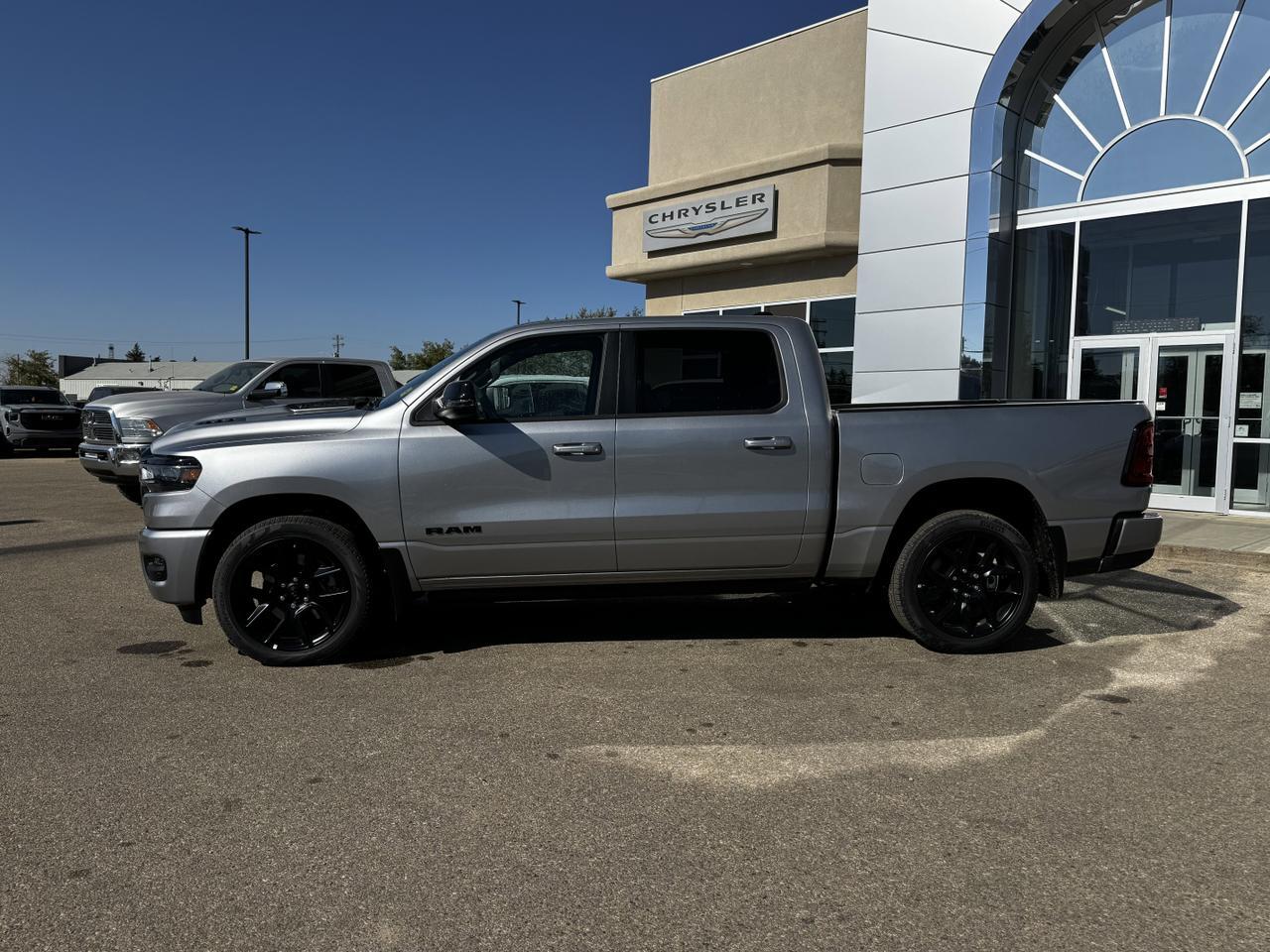 2025 Ram 1500 Sport Night Edition Crew Cab 4x4 | 3L Hurricane | Leather | Heated Vented Seats | Pano Sunroof Redwater AB