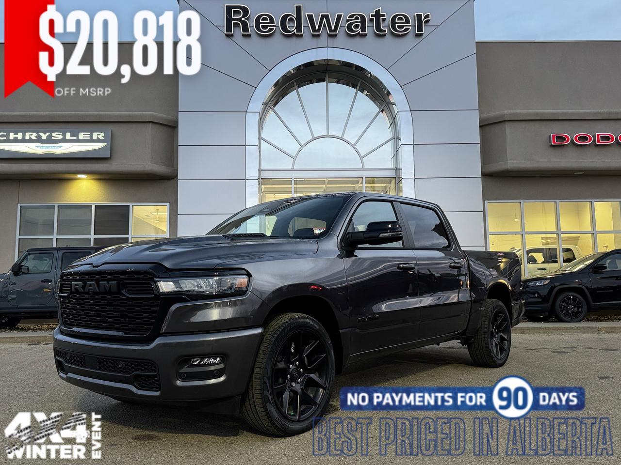 2025 Ram 1500 Sport Night Edition Crew Cab 4x4 | 3L Hurricane | Leather | NAV | Heated Vented Seats