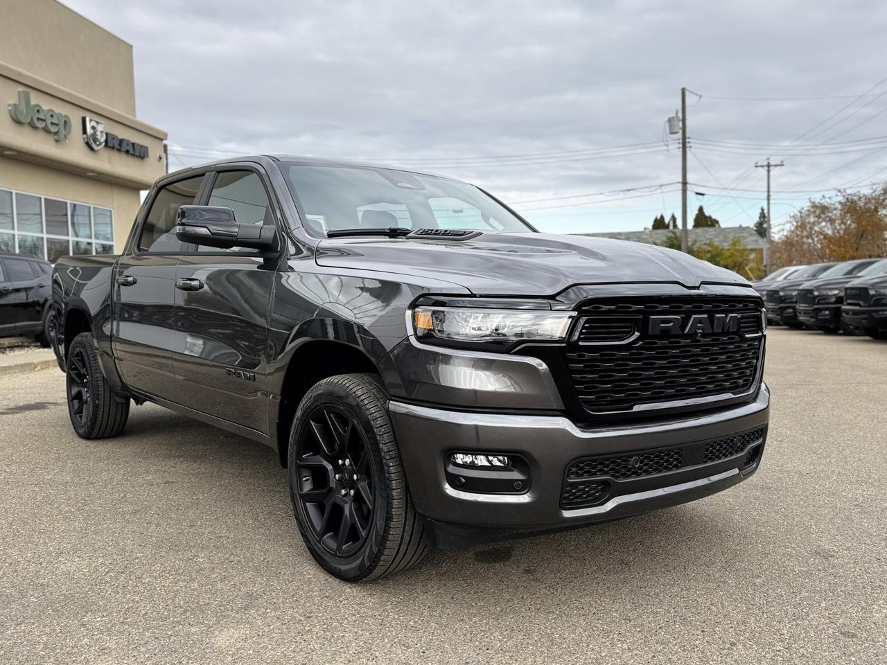 2025 Ram 1500 Sport Night Edition Crew Cab 4x4 | 3L Hurricane | Leather | NAV | Heated Vented Seats Redwater AB