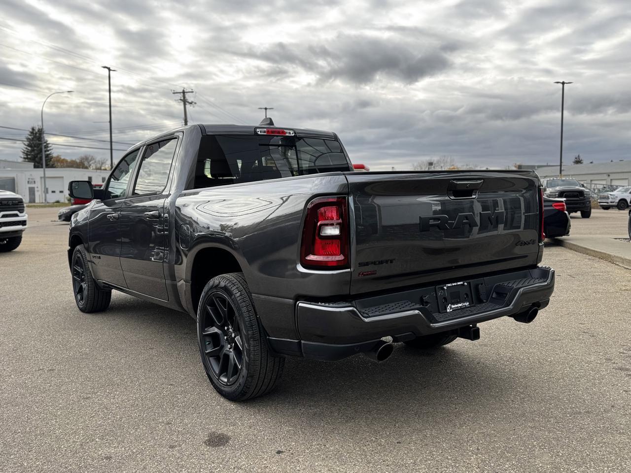 2025 Ram 1500 Sport Night Edition Crew Cab 4x4 | 3L Hurricane | Leather | NAV | Heated Vented Seats Redwater AB