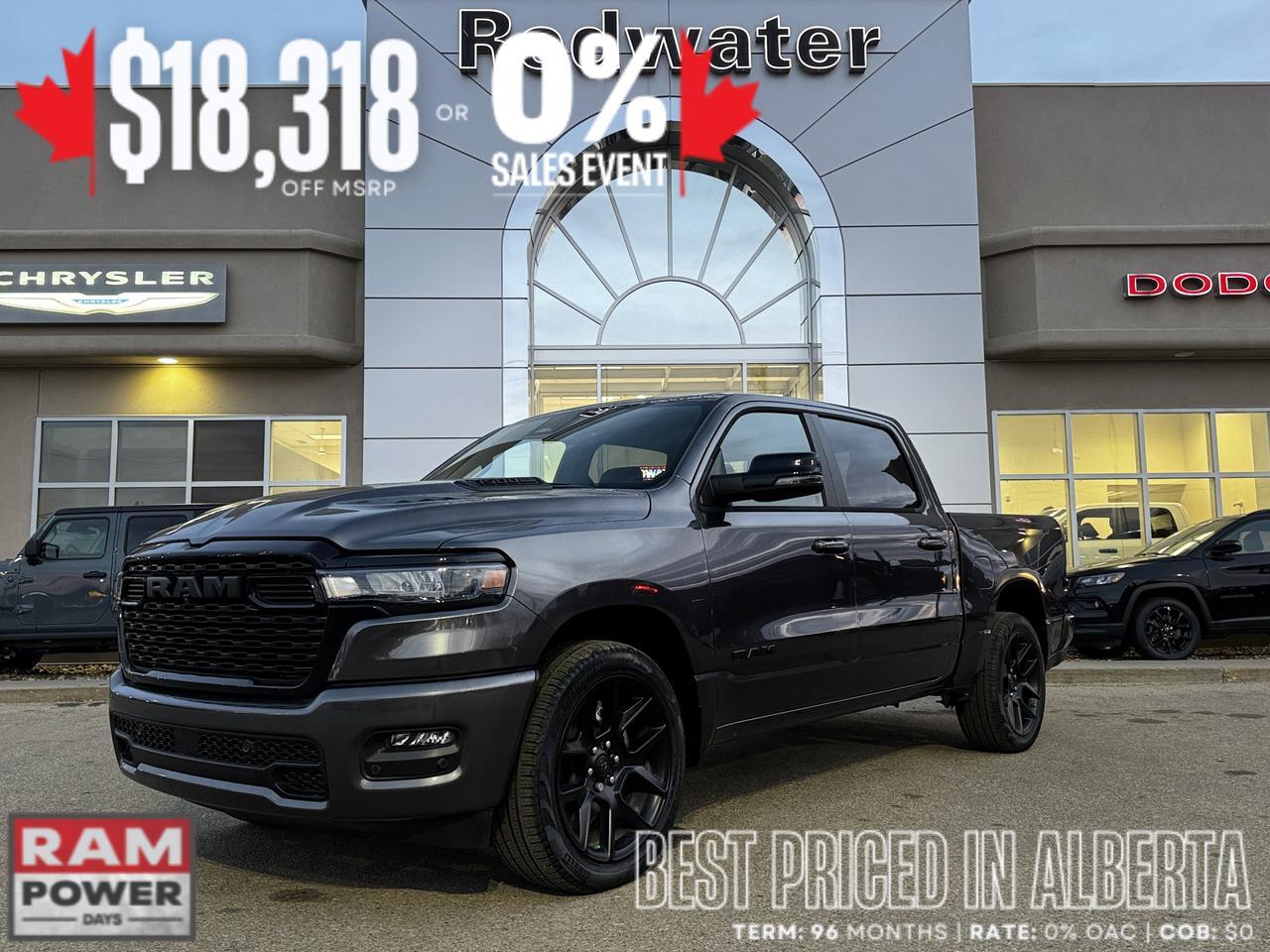 2025 Ram 1500 Sport Night Edition Crew Cab 4x4 | 3L Hurricane | Leather | NAV | Heated Vented Seats