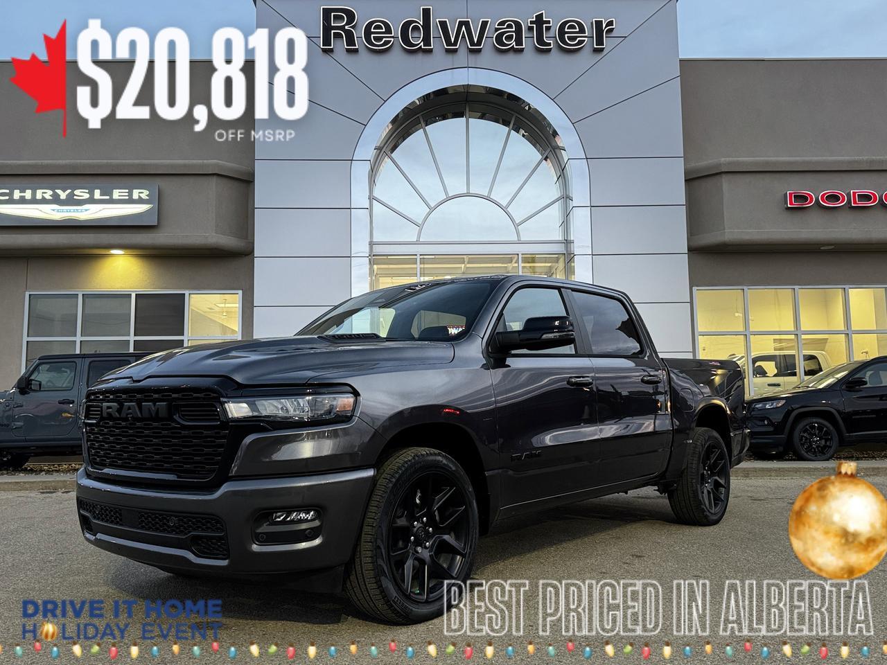 2025 Ram 1500 Sport Night Edition Crew Cab 4x4 | 3L Hurricane | Leather | NAV | Heated Vented Seats