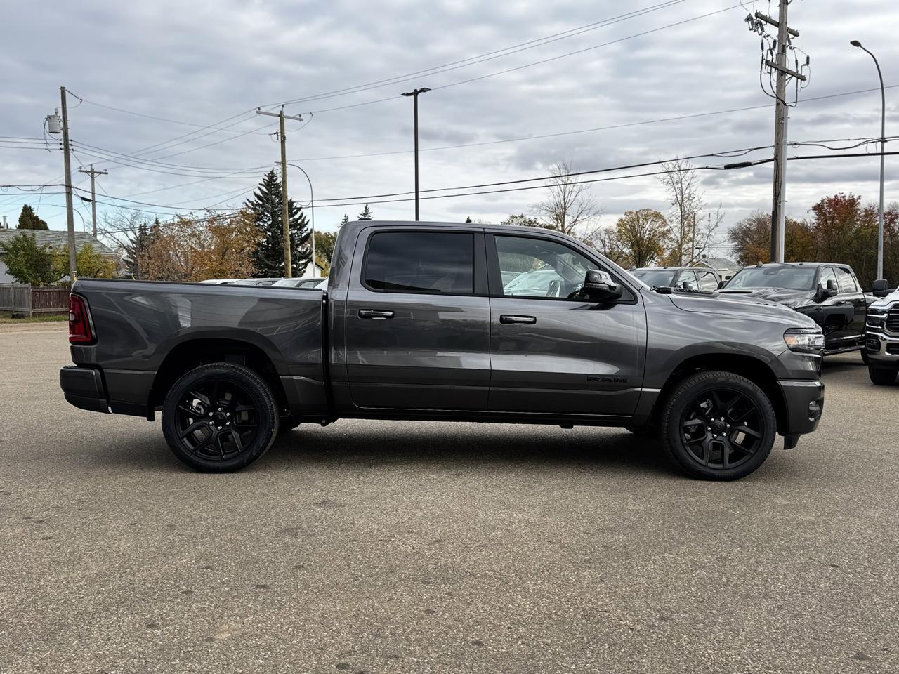 2025 Ram 1500 Sport Night Edition Crew Cab 4x4 | 3L Hurricane | Leather | NAV | Heated Vented Seats Redwater AB