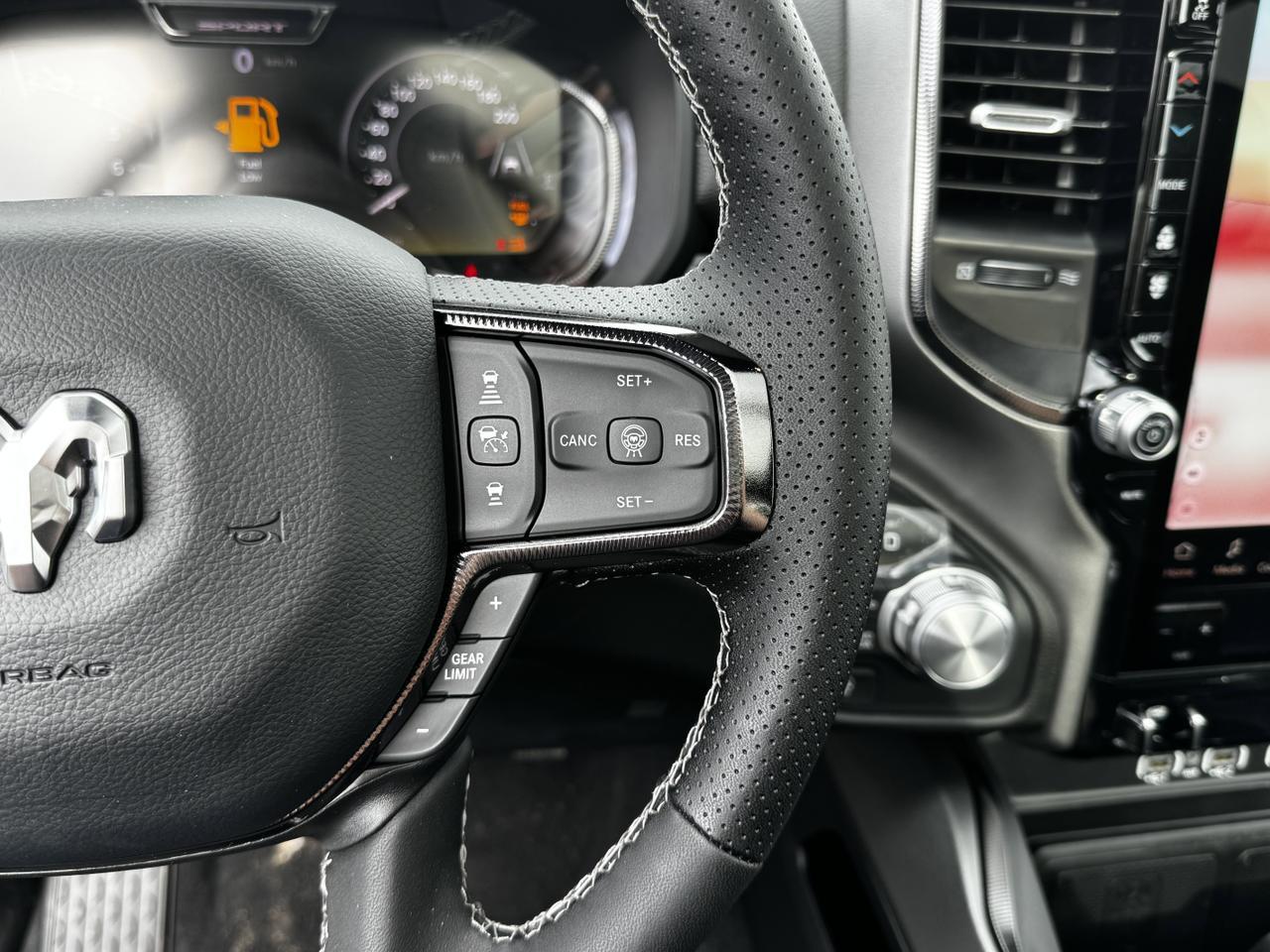2025 Ram 1500 Sport Night Edition Crew Cab 4x4 | 3L Hurricane | Pano Sunroof | Leather | Heated Vented Seats | NAV Redwater AB