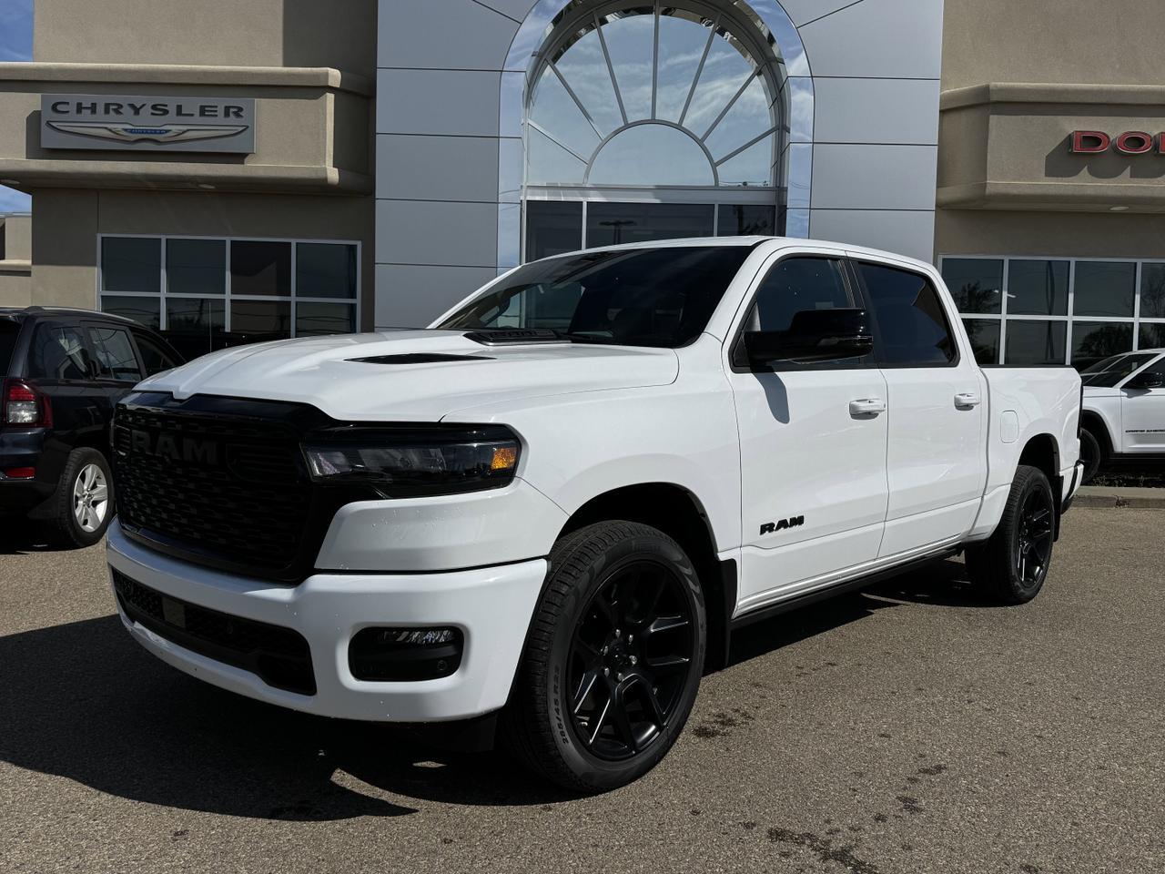 2025 Ram 1500 Sport Night Edition Crew Cab 4x4 | 3L Hurricane | Pano Sunroof | Leather | Heated Vented Seats | NAV Redwater AB