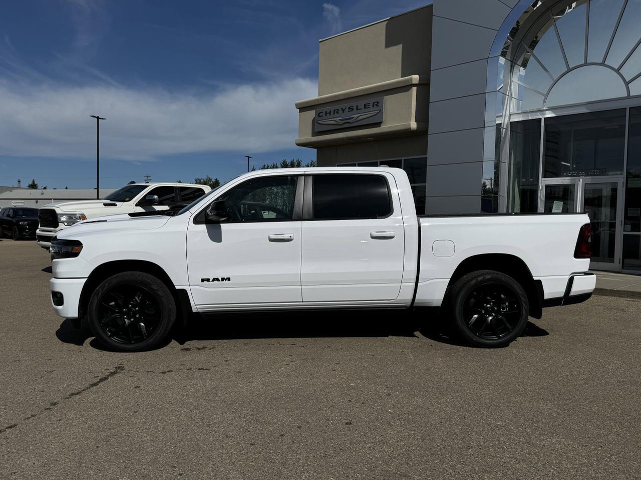 2025 Ram 1500 Sport Night Edition Crew Cab 4x4 | 3L Hurricane | Pano Sunroof | Leather | Heated Vented Seats | NAV Redwater AB