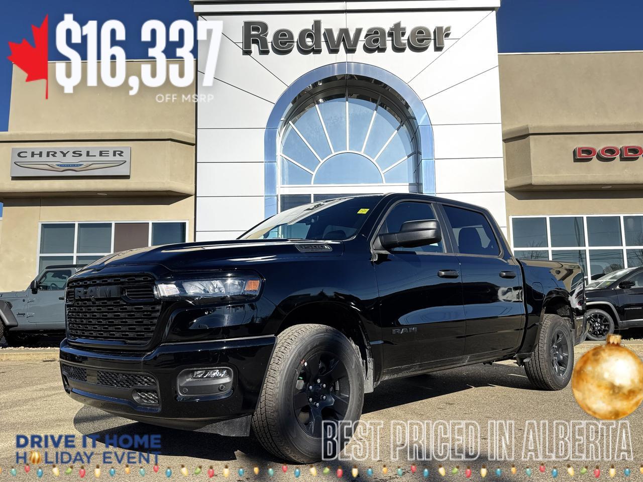 2025 Ram 1500 Tradesman Night Edition Crew Cab 4x4 | 3L Hurricane | Cloth Bench Seat | Start Stop