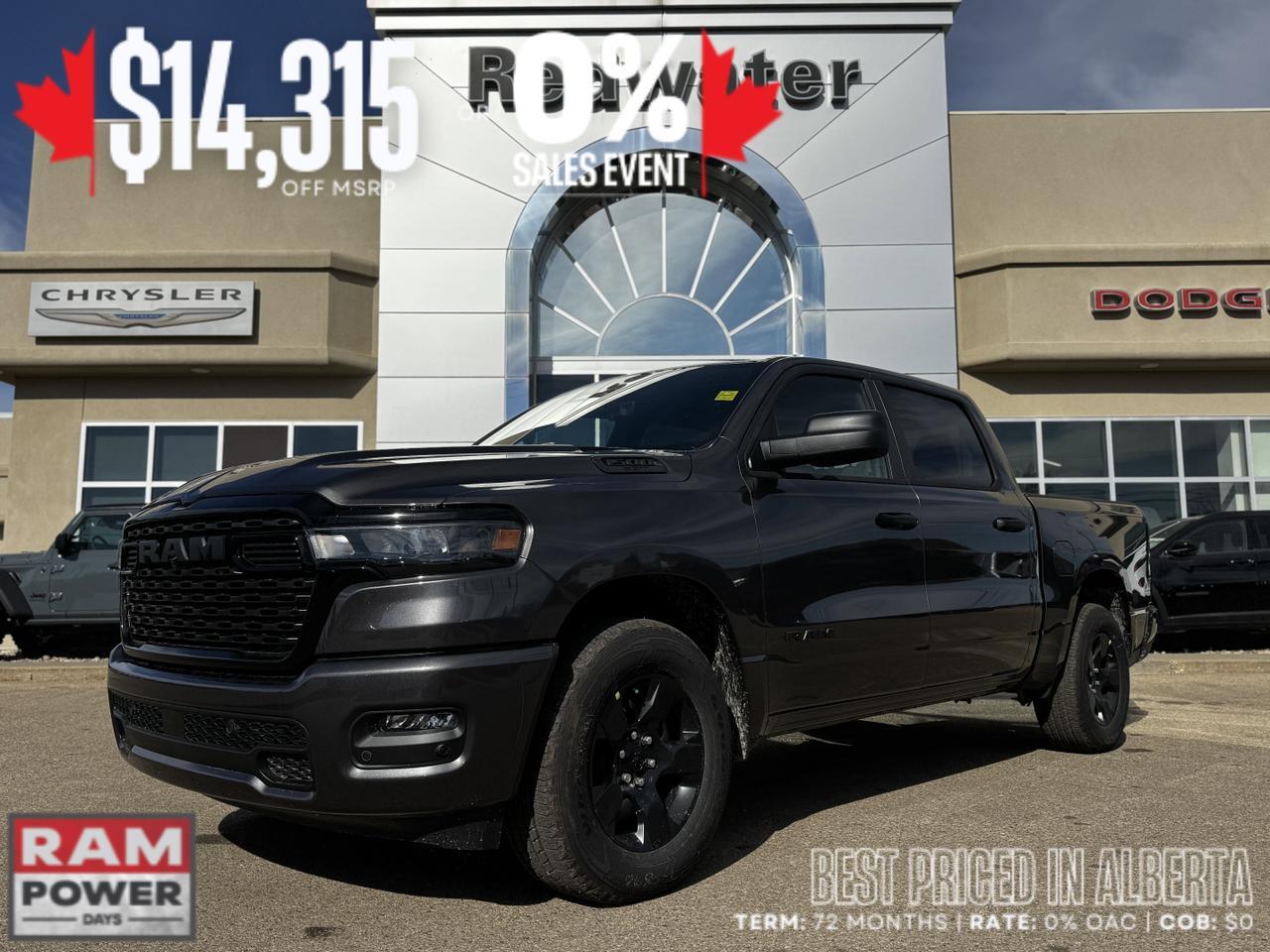 2025 Ram 1500 Tradesman Night Edition Crew Cab 4x4 | 3L Hurricane | Front Cloth Bench | Backup Camera